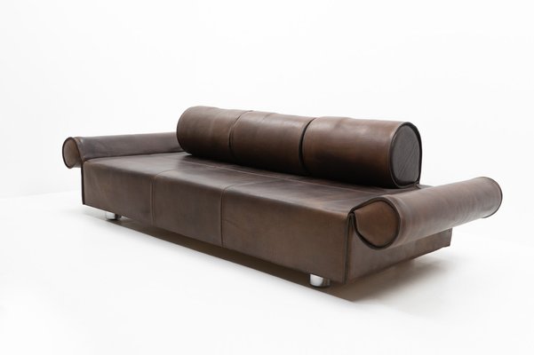 3-Seater Sofa in Brown Buffalo Leather by Marzio Cecchi, 1970s-TJQ-1742581