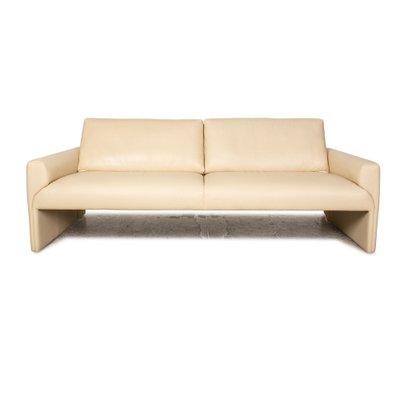 3-Seater Sofa in Cream Leather from FSM-RQW-1748468