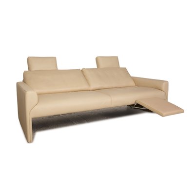 3-Seater Sofa in Cream Leather from FSM-RQW-1748468