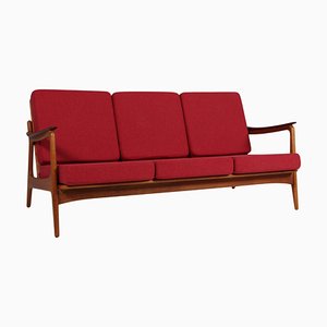 3-Seater Sofa in Oak and Teak attributed to Johannes Andersen, Denmark, 1960s-HJB-1813946