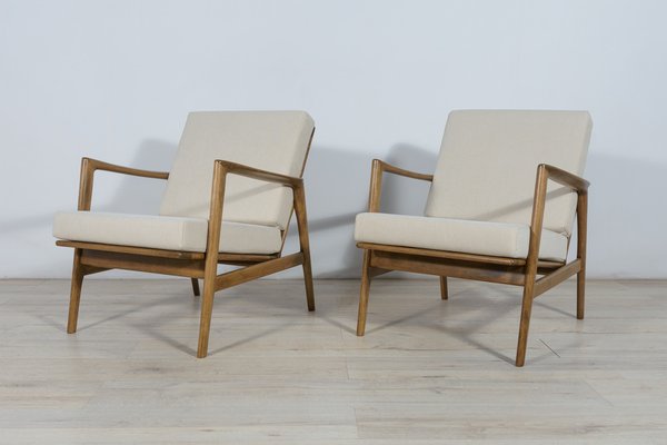 300-139 Armchairs from Swarzędzka, 1960s, Set of 2-NIT-1363277