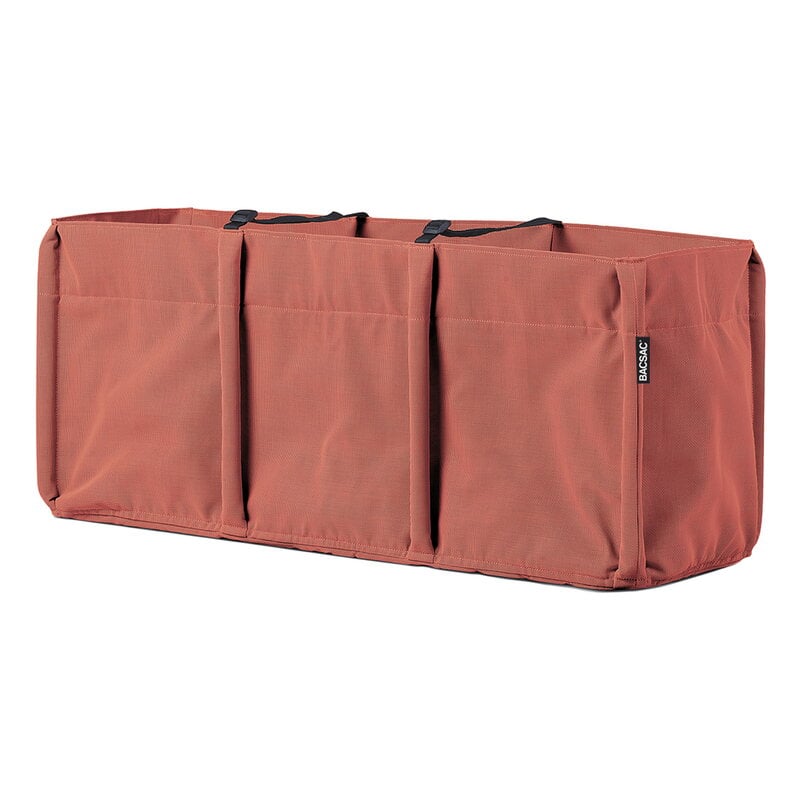 Baclong 3 fabric planter by Bacsac #110 L, brick red #