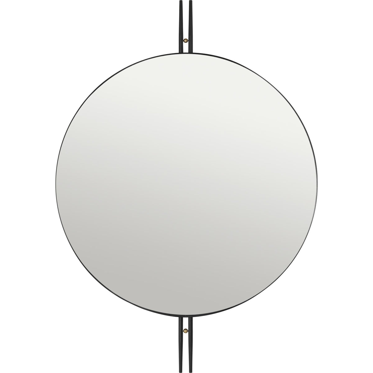IOI Wall Mirror Round Black/ Brass Ø80 cm