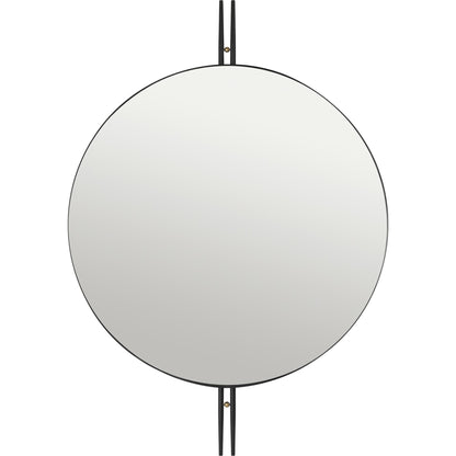 IOI Wall Mirror Round Black/ Brass Ø80 cm