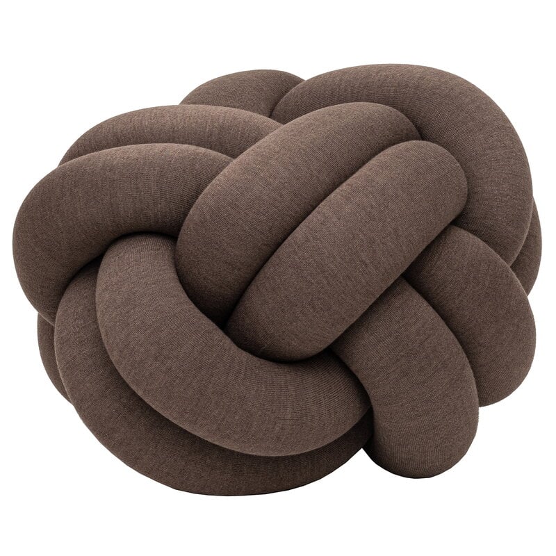 Knot cushion by Design House Stockholm #XL, brown #