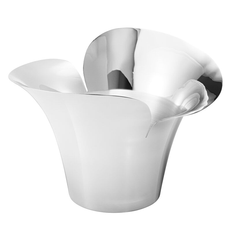 Bloom Botanica flower pot by Georg Jensen #M, stainless steel #