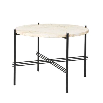 TS Coffee Table Round Ø55 Black/ Gray Emperador Marble