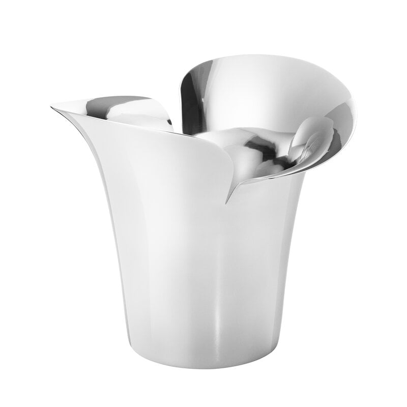 Bloom Botanica flower pot by Georg Jensen #S, stainless steel #