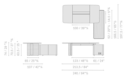 Trust Desk Configuration H - Oak Cable Leg 오크우드 케이블 다리 도면