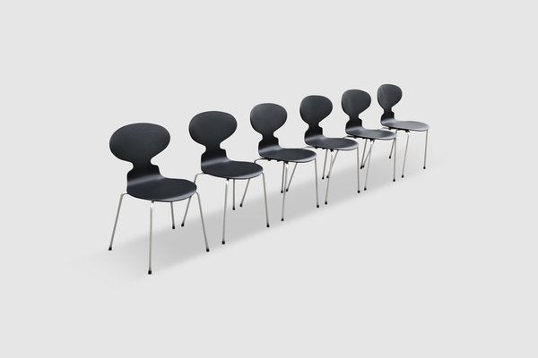 3100 Ant Dining Chairs by Arne Jacobsen for Fritz Hansen, 1960s, Set of 6-PDW-1396984