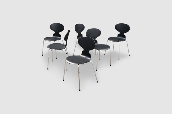 3100 Ant Dining Chairs by Arne Jacobsen for Fritz Hansen, 1960s, Set of 6-PDW-1396984