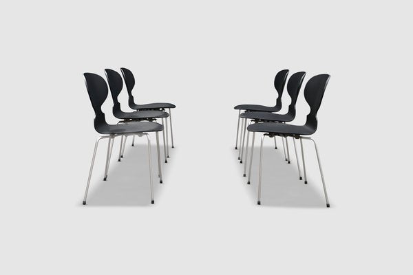 3100 Ant Dining Chairs by Arne Jacobsen for Fritz Hansen, 1960s, Set of 6-PDW-1396984