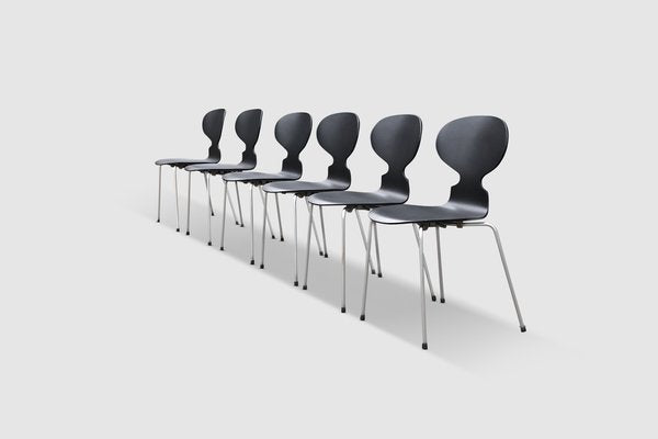 3100 Ant Dining Chairs by Arne Jacobsen for Fritz Hansen, 1960s, Set of 6-PDW-1396984