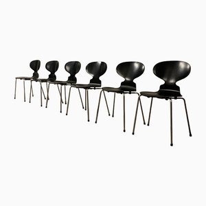 3100 Ant Dining Chairs by Arne Jacobsen for Fritz Hansen, 1960s, Set of 6-PDW-1396984