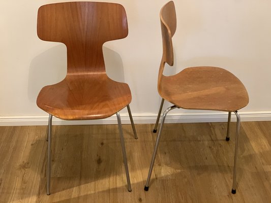 3103 Hammer Chairs by Arne Jacobsen for Fritz Hansen, 1960s, Set of 2-JAG-973792