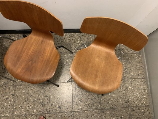 3103 Hammer Chairs by Arne Jacobsen for Fritz Hansen, 1960s, Set of 2-JAG-973792