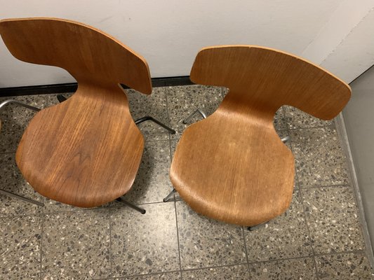 3103 Hammer Chairs by Arne Jacobsen for Fritz Hansen, 1960s, Set of 2-JAG-973792