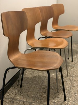 3103 Hammer Chairs by Arne Jacobsen for Fritz Hansen, 1960s, Set of 2-JAG-973792