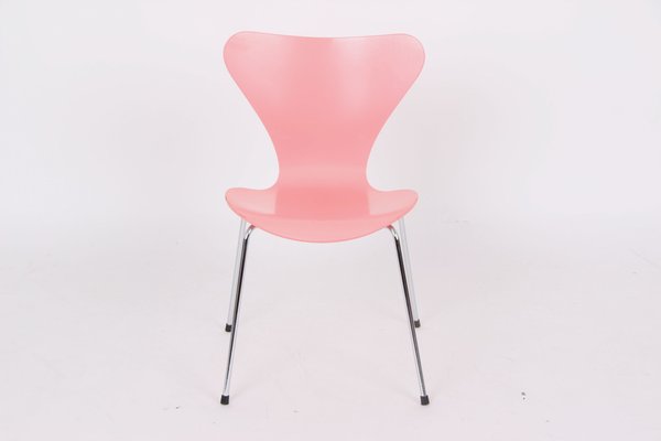 3107 Pink Chairs by Arne Jacobsen for Fritz Hansen, 1995, Set of 4-DQ-1820088