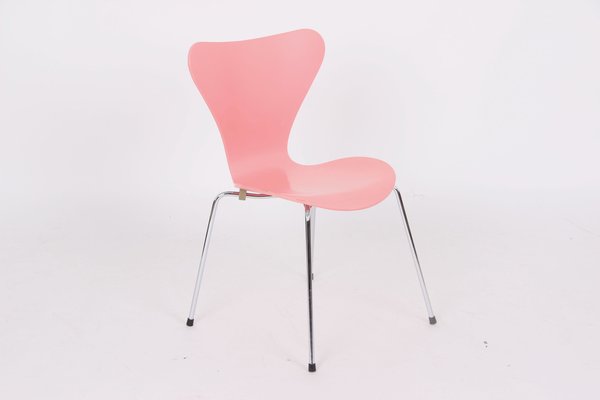 3107 Pink Chairs by Arne Jacobsen for Fritz Hansen, 1995, Set of 4-DQ-1820088