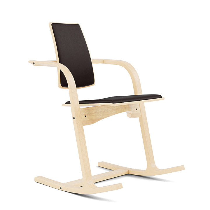 Actulum™ - Rocking Ergonomic Chair (Base - Natural Lacquered Ash) by Varier Furniture #NOIR | Tobacco 31328