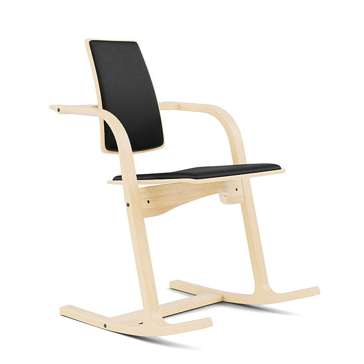 Actulum™ - Rocking Ergonomic Chair (Base - Natural Lacquered Ash) by Varier Furniture #NOIR | Black 31330