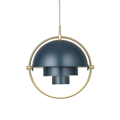 Multi-Lite Pendant Large Rose & Brass