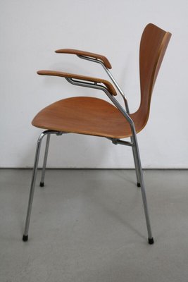 3207 Chair Armchair in Teak by Arne Jacobsen for Fritz Hansen Rar, 1979-FJP-1729836