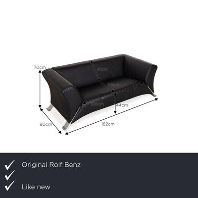 322 Leather 3-Seater Sofa from Rolf Benz-RQW-2028448