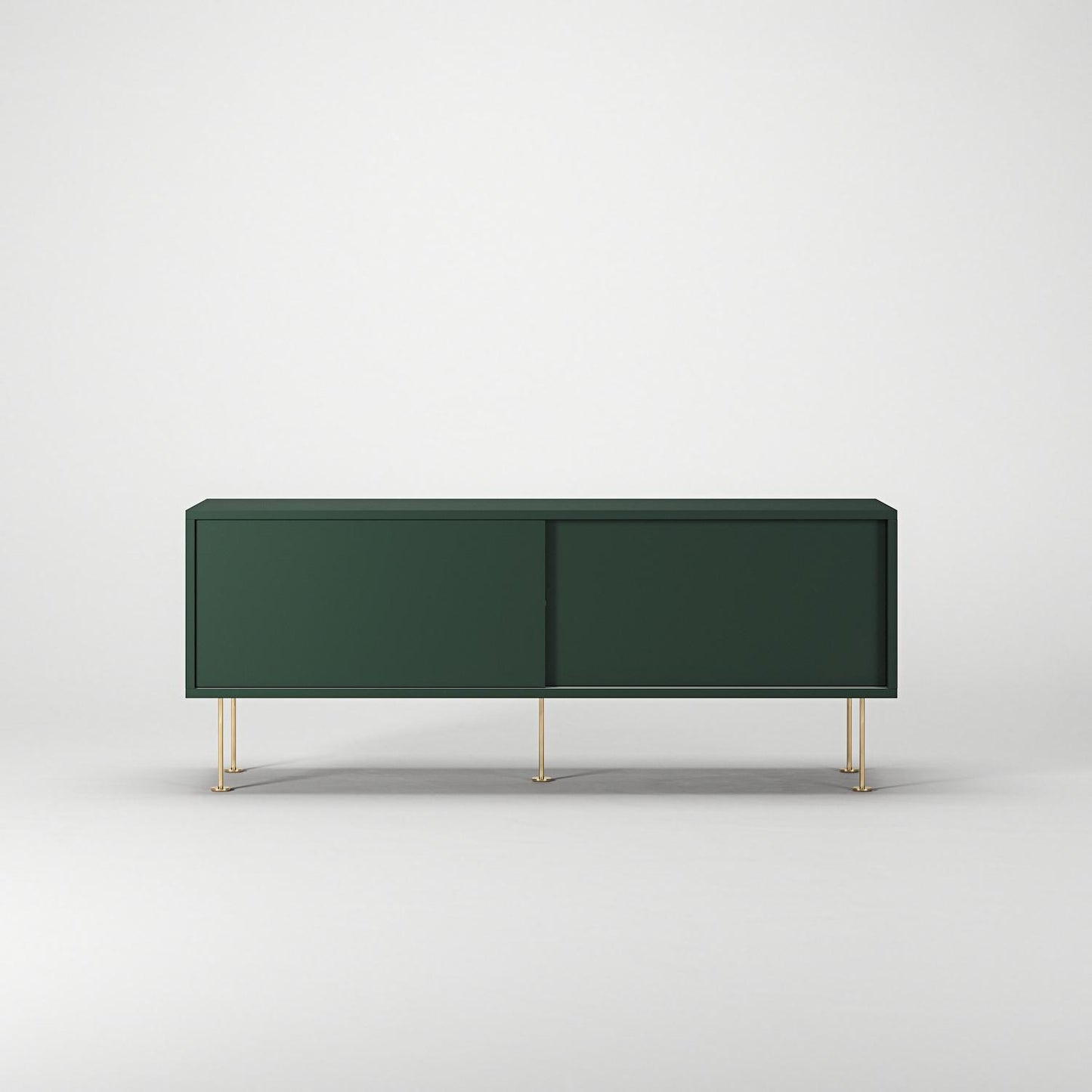 Decotique Vogue TV Bench with Legs 136 Green/Brass