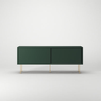 Decotique Vogue TV Bench with Legs 136 Green/Brass