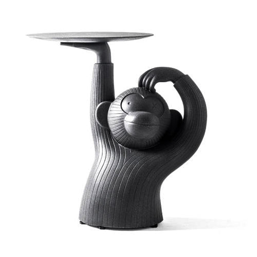 Round Concrete Side Table Monkey by Bd Barcelona Design #Black