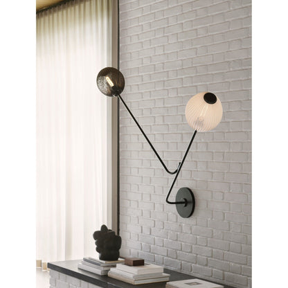 Satellite Wall Lamp Hardwired Cream White Semi Matt