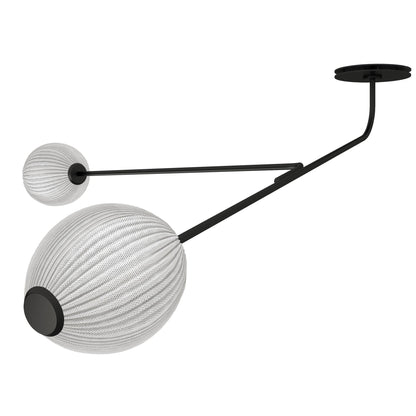 Satellite Wall Lamp Hardwired Cream White Semi Matt