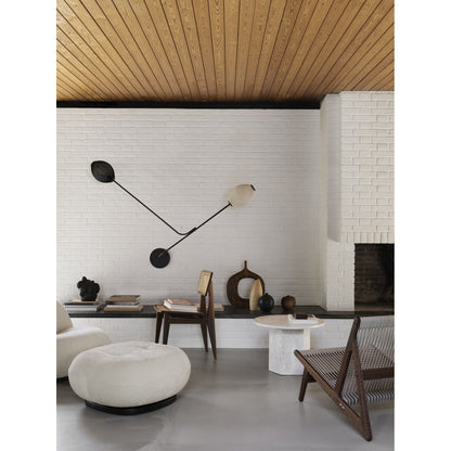 Satellite Wall Lamp Hardwired Cream White Semi Matt