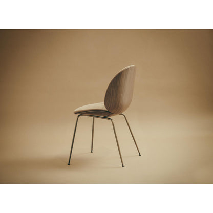 Beetle Dining Chair Veneer Shell Belsuede Special FR 132 With Legs In Antique Brass
