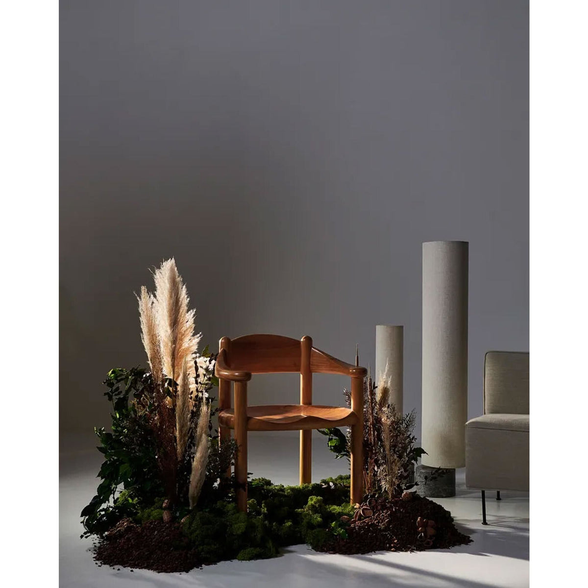 Daumiller Dining Chair with Armrests Golden Pine