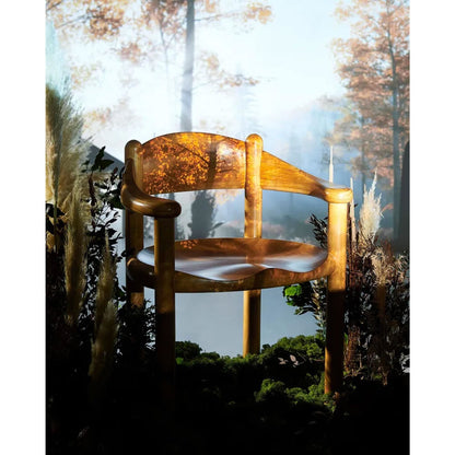Daumiller Dining Chair with Armrests Golden Pine