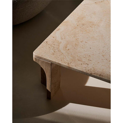 Doric Coffee Table Rectangular 140 x 80 cm Neutral White