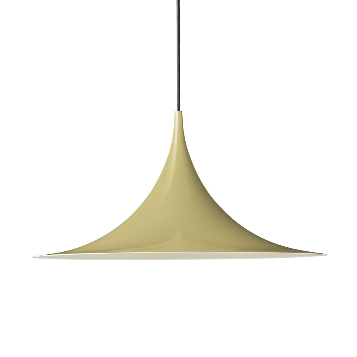 Semi Pendant Medium Glossy Anthracite Gray