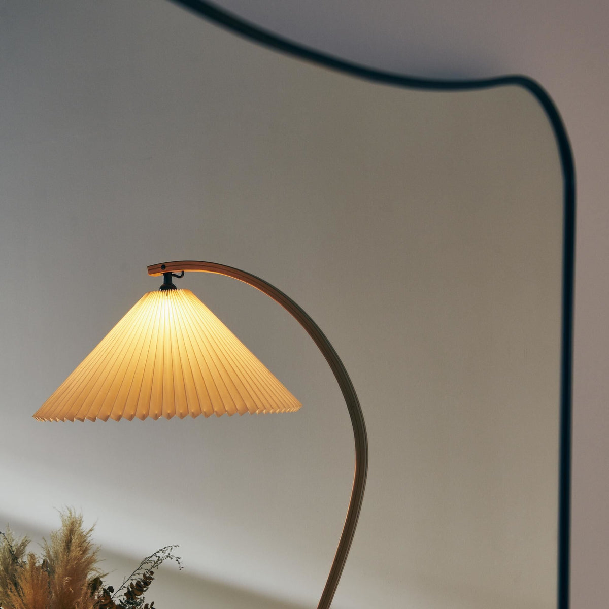 Timberline Floor Lamp Oak and Birch/ White