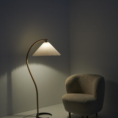 Timberline Floor Lamp Oak and Birch/ White