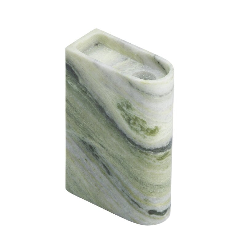 Monolith candle holder by Northern #medium, mixed green marble #