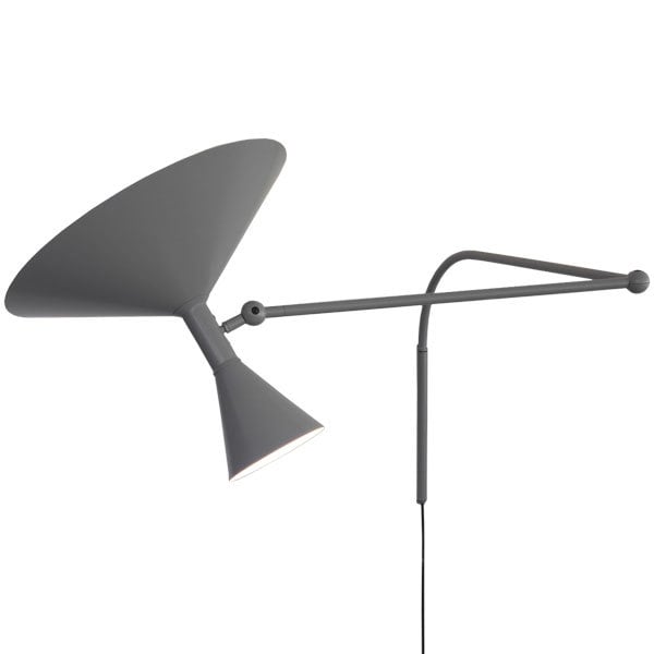 Lampe De Marseille Adjustable aluminium wall lamp by Nemo #grey / grey / whitewash (inside)