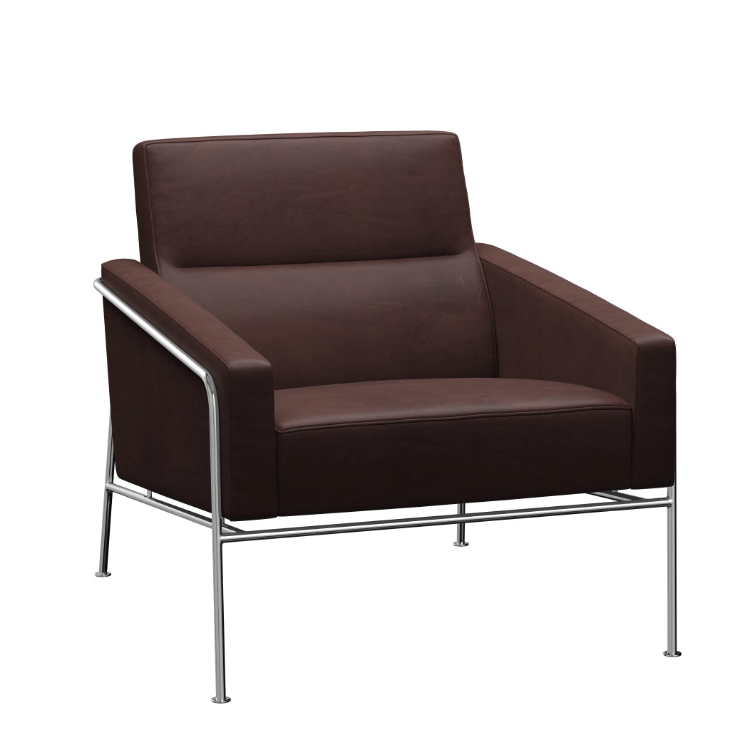 Series 3300™ Leather Lounge Chair by Fritz Hansen #Embrace | Chocolate