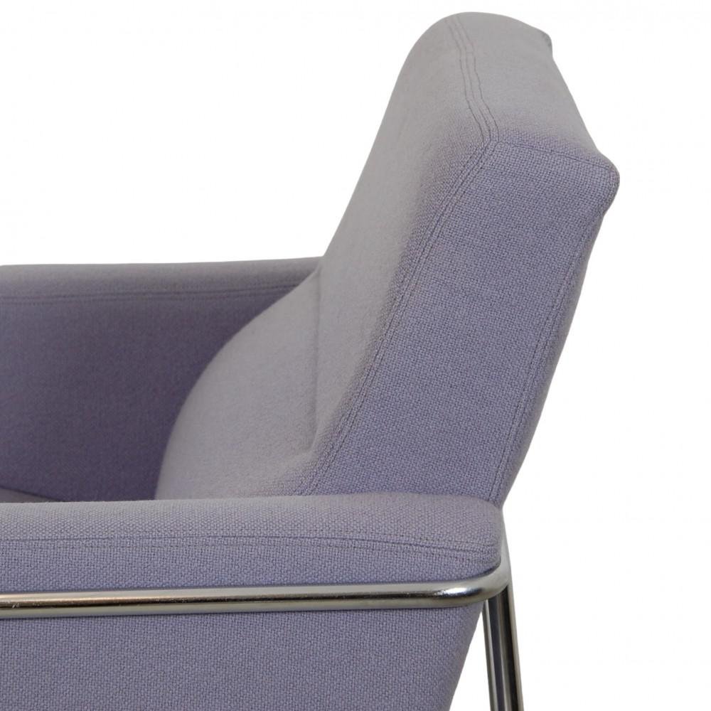 3301 Airport Chair in Purple Fabric from Arne Jacobsen, 1980s