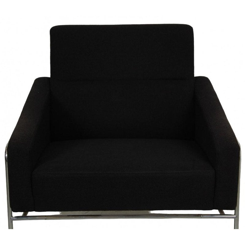 3301 Lounge Chair in Black Hallingdal Fabric by Arne Jacobsen, 2000s