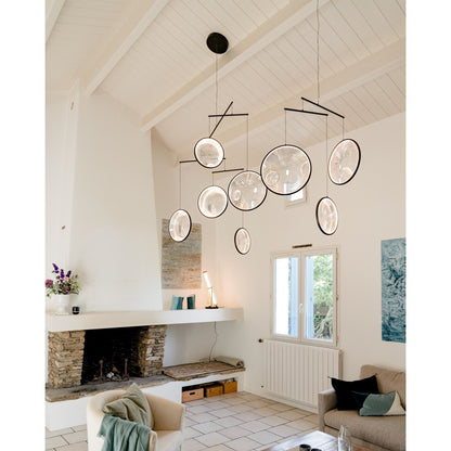DCW Focus X3 Chandelier Matt White