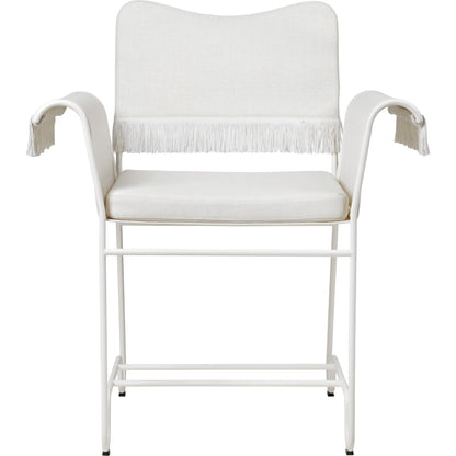 Tropique Dining Chair With Fringes White/Leslie 06