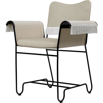 Tropique Dining Chair With Fringes Black/ Leslie 06